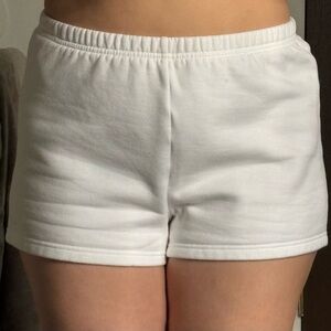 Aritzia White Sweatshorts